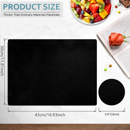 Placemats and Coasters Set of 6, Waterproof、Oil-Proof Wipeable、Anti Slip PVC - Image 4