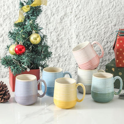 HASENSE Porcelain Coffee Mugs Set of 6, 15oz Large Ceramic Cups - Image 3
