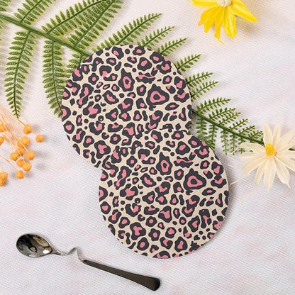 Leopard Pattern Pink Black Hawaiian 4 Pcs Coasters - Image 3