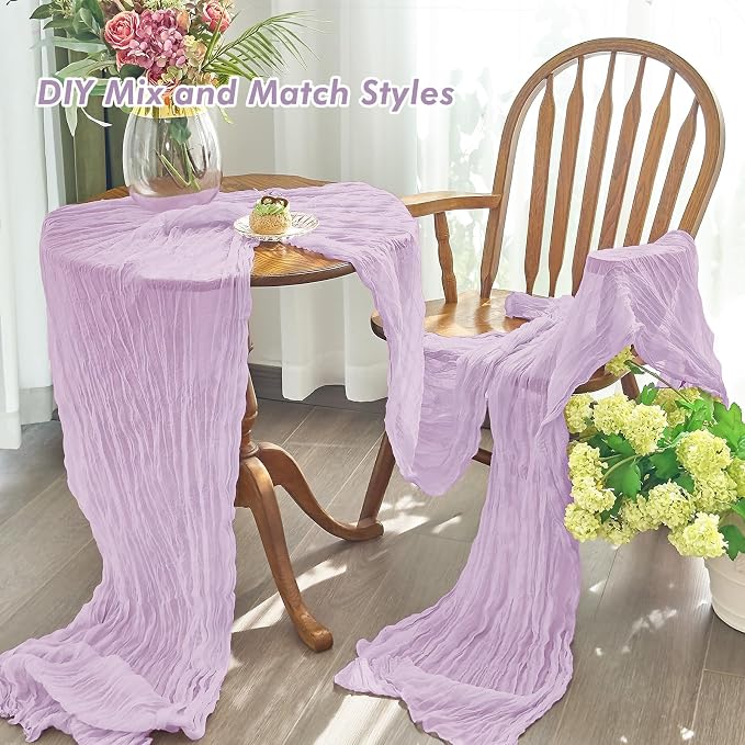 IVAPUPU Purple Table Runner 120 Inch - Image 5