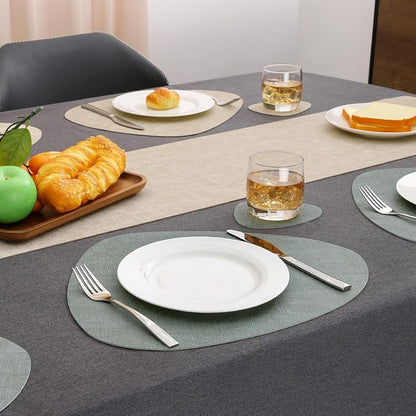 Faux Leather Placemats Set of 6, Dual Sided - Image 2