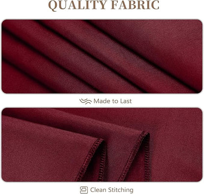 8 Pack Round Tablecloth 90 Inch Burgundy Tablecloth for Valentine’s Day Round Tables, Washable Polyester Table Cloth Stain and Wrinkle Resistant Decorative Table Cover for Wedding Party Dining Banquet