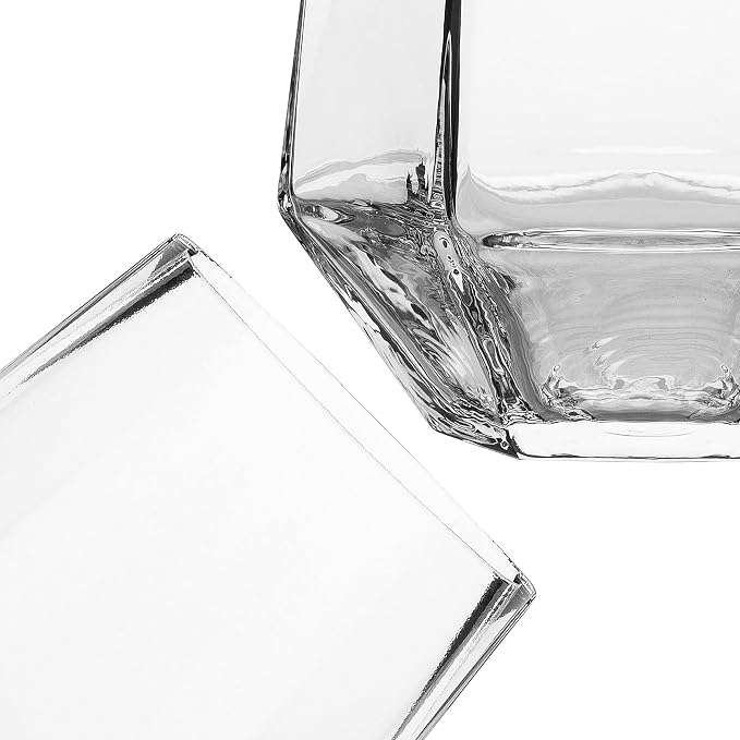 Hexagon Drinking Glasses Set of 4, Large Beer Mugs - Image 3