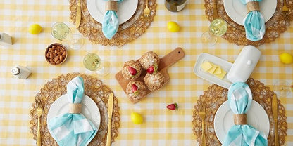DII Checkered Tabletop Collection 100% Cotton, Machine Washable, Tablecloth - Image 7