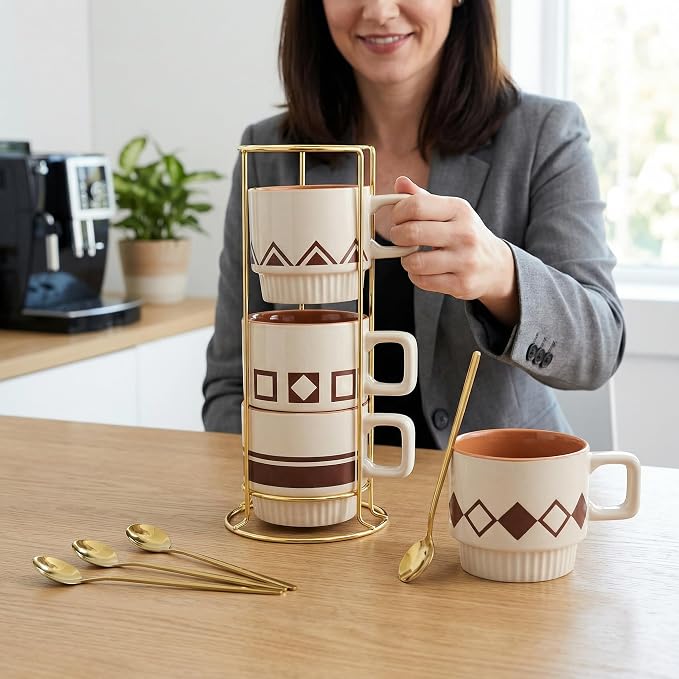 Stackable Coffee Mug Sets of 4 - Image 5