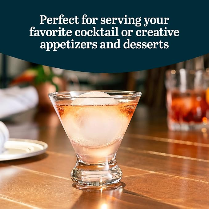 Libbey Cosmopolitan Stemless Martini Glasses Set Of 12, Dishwasher Safe Holiday - Image 5