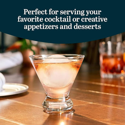 Libbey Cosmopolitan Stemless Martini Glasses Set Of 12, Dishwasher Safe Holiday - Image 5