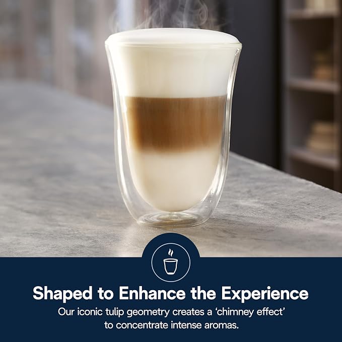 De'Longhi DeLonghi Double Walled Thermo Latte Glasses, 330 milliliters - Image 2