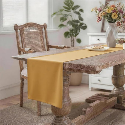 MEANMOY Gold Table Runner 36 Inches Long Waterproof Washable Table Runners | - Image 2