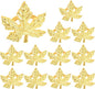 CLEENTABLE Elegant Handcrafted Leaf Napkin Rings - Set of 12 Premium Aluminum Holders for Dinner Parties, Weddings, Special Occasions & Everyday Dining (Gold)