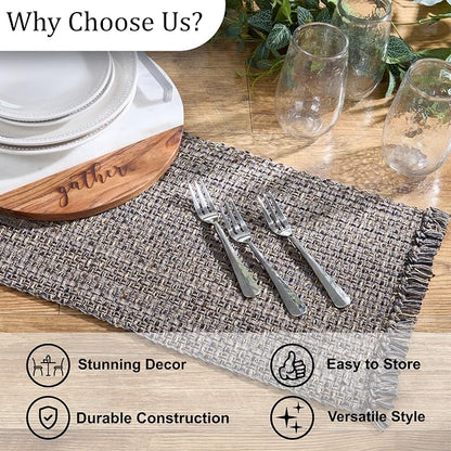 Park Designs Tweed Table Runner 15" x 54", Espresso | Hand-Loomed Yarn | - Image 5