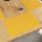 Encasa XO Dining Placemat Set of 6 | Yellow Color | Fine Ribbed Cotton Table mat | Size 19x13 in | Machine Washable