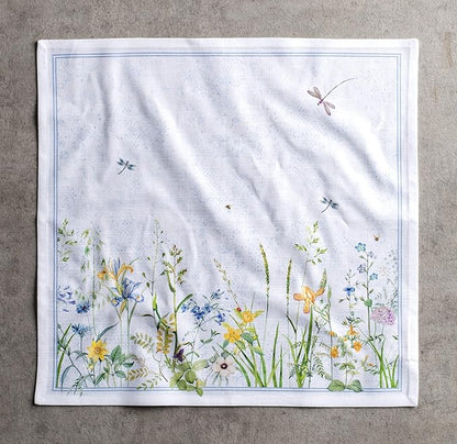 Maison d' Hermine Cloth Napkins Set of 4 100% Cotton Everyday Reusable Square Napkins Cloth Washable Dinner Party Wedding Restaurant Valentines Day Decorations Spring/Summer (Fleurs De Mai, 20" x 20")