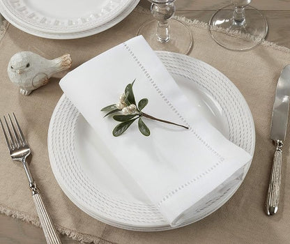 SARO LIFESTYLE Hemstitched Border Dinner Napkin - Image 3