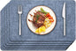 Maxpearl Faux Leather Placemats Set of 6 - Waterproof - Wipe Clean - Heat Resistant - Anti Slip Dining Table Place Mats, Suitable for Indoor & Outdoor Use, 17’’×12’’, Blue