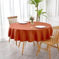 maxmill Jacquard Round Table Cloth Swirl Design Waterproof Antiwrinkle Heavy Weight Soft Tablecloths for Fall Harvest Thanksgiving Dinner Circular Table Cover Dinning Tabletop, Round 70 Inch Rust
