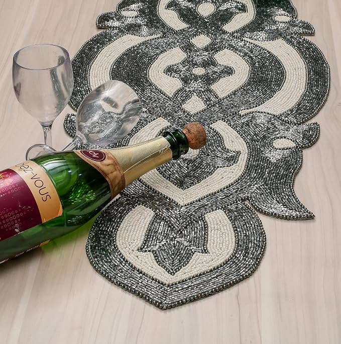 Lightnpro Beaded Table Runner Elegant Infinity Design - Image 6
