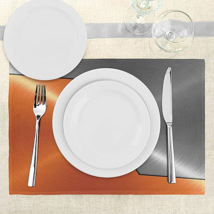 Ambesonne Orange and Grey Place Mats Set of 8, 3D Style Machinery Structure Image Detailed Vivid Modern Contrast Colors, Washable Fabric Placemats for Dining Table, Placemat 8 pcs, Orange Grey