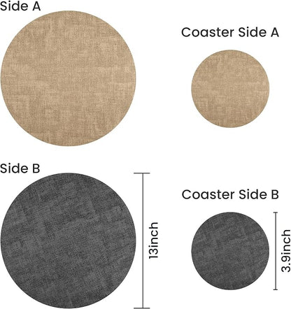 Fyvva Placemats Set of 12, Stain & Scratch Resistant, - Image 2