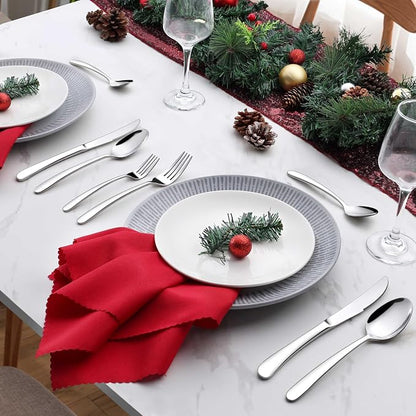 Onader 40 Piece Heavy Duty Silverware, Flatware Set - Image 7