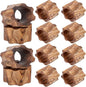 ALPHA Living HOME Napkin Rings Set of 12 for Dinner Parties, Weddings Receptions, Family Gatherings, Everyday Use - Set Your Style with Daily Use Table Décor Accessories (Brown)