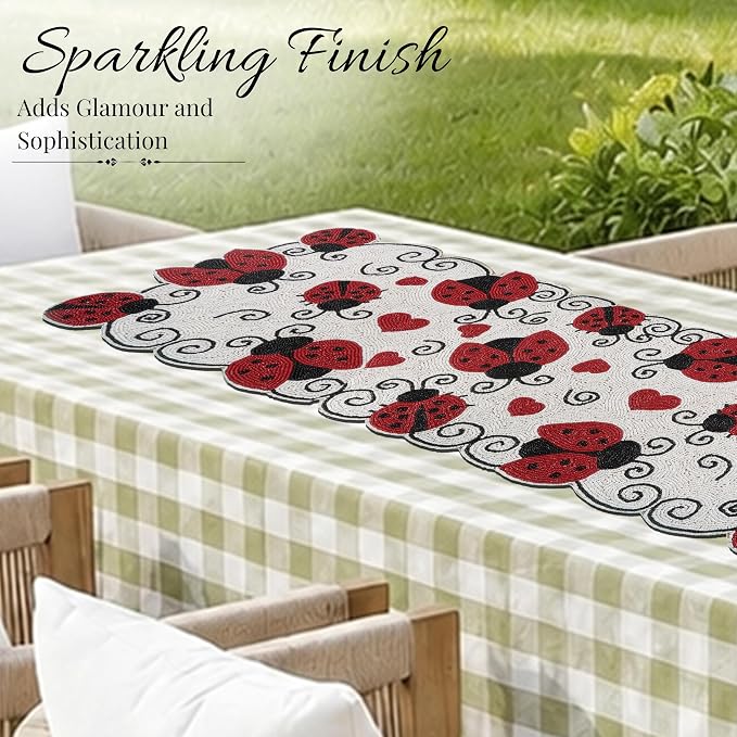 Beaded Table Runner 13 x 36 Inch - Image 9