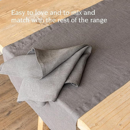 Over&Back 18x90 Washed 100% Linen Table Runner - Image 3