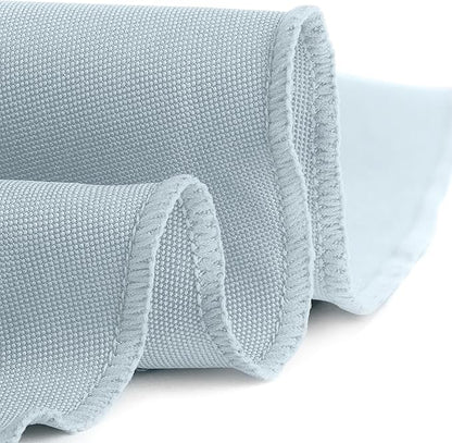 Gee Di Moda Round Tablecloth - 108 Inch Baby Blue Round Table Cloth for 48 to 72 Inch Round Tables - Heavy Duty Washable Fabric - for Buffet Table, Holiday Party, Dinner, Wedding & Baby Shower