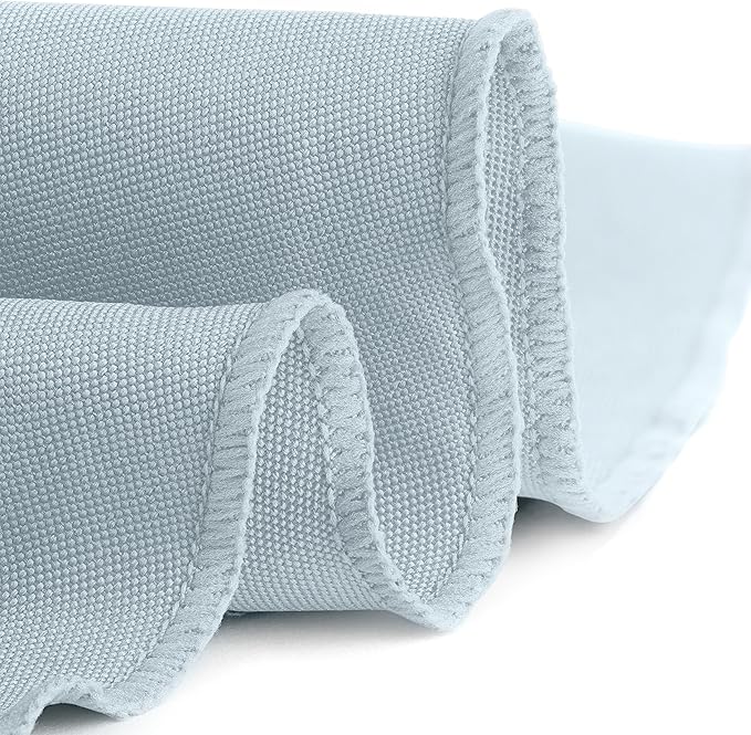 Gee Di Moda Round Tablecloth - 70 Inch Baby Blue Round Table Cloth for 24 to 48 Inch Round Tables - Heavy Duty Washable Fabric - for Buffet Table, Holiday Party, Dinner, Wedding & Baby Shower