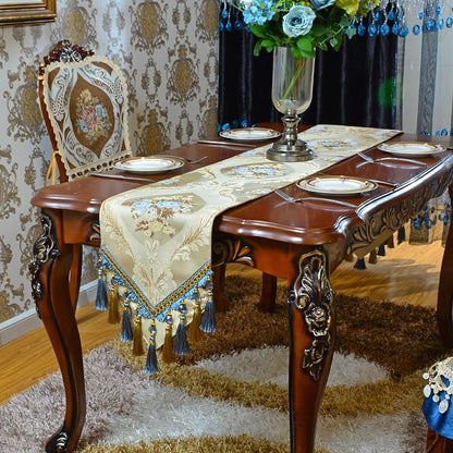 Extra Luxury Velvet Blue Table Runner 120 Inches Long - Image 7