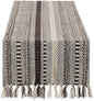 DII Farmhouse Braided Stripe Table Runner Collection, Dark Brown by DII