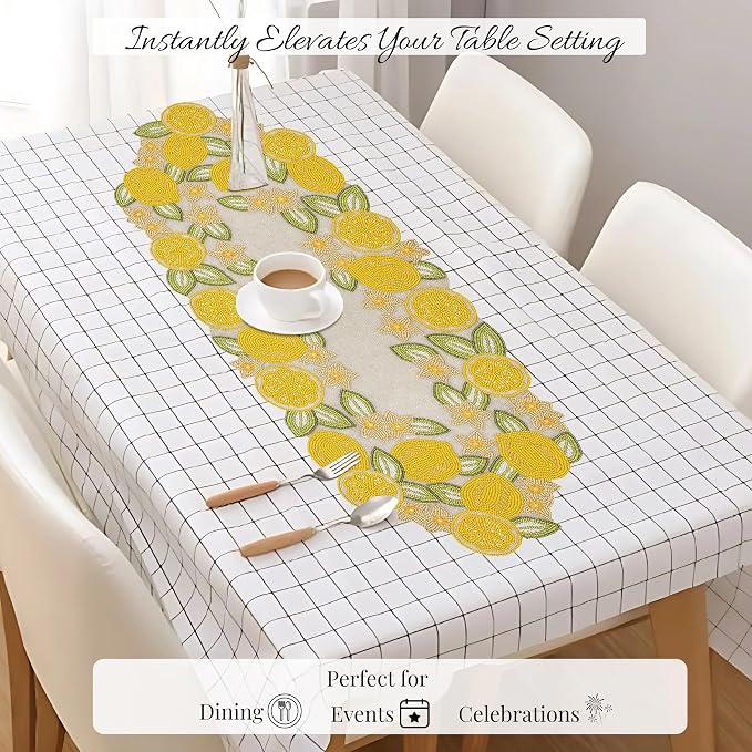 Beaded Table Runner 13x36 Inch Beaded Runner - Image 5
