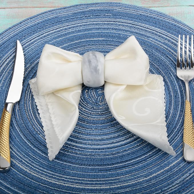 Napkin Rings, Marble Napkin Holder - Image 3