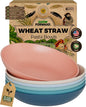 Grow Forward Premium Wheat Straw Pasta Bowls - 42oz Unbreakable Wide & Shallow by GrowForward