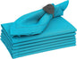 Ruvanti Premium Linen Napkins Set of 6-20x20 Inch, Classic Hemstitch, Mitered Corner Cloth Napkins ‎‎- Soft, Elegant Dinner Napkins Cloth Washable for Weddings, Parties, Everyday Use - Blue