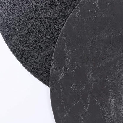 Jovono Set of 4 Round Placemats and Coasters, Faux Leather Table Mats and Desk - Image 3