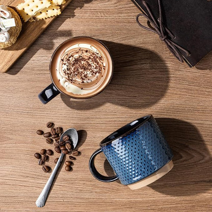 GBhome 12 OZ Stackable Coffee Mugs Set of 6, Ceramic Coffee Cups Set | 3 - Image 2