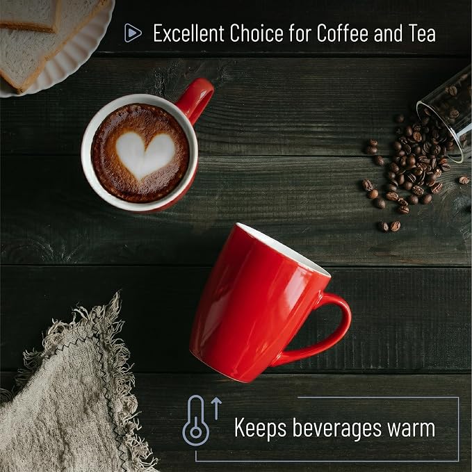 BTaT- Porcelain Coffee Mugs Set, 16 Ounces, 4 Pack, Restaurant Cups - Image 4