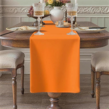 Orange Table Runner, Waterproof Washable Runners 90 Inches Long | Reusable by KAIPHO