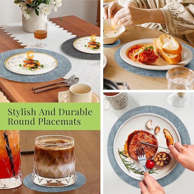 Fyvva Placemats Set of 8, Stain & Scratch Resistant, - Image 7