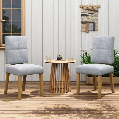 Wooden Dining Chairs Set of 6, Dining Room Chairs with Wood Legs, Cloud-Like Cushion & Reinforcement Structure Design for Kitchen/Living Room/Restaurant, Easy Assembly