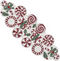 Christmas Beaded Table Runner, 13x36 | Handcrafted, 85% glass beads, polyester by CLEENTABLE