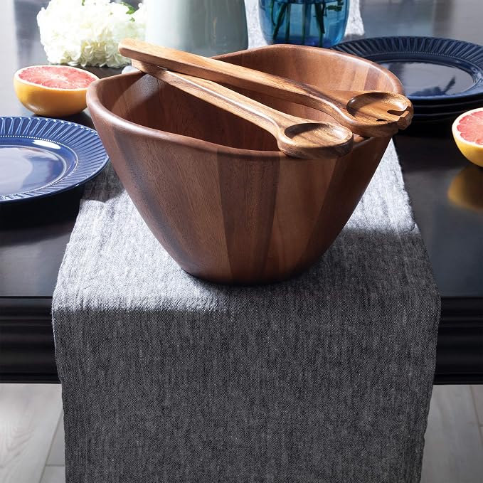 Lipper International Acacia Large Wave Bowl - Image 6