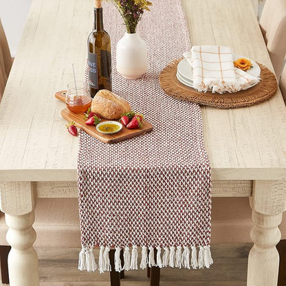 DII Woven Basics Collection 100% Cotton Knit Table Runner - Image 2