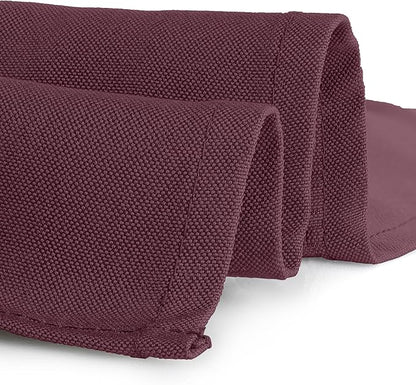 Gee Di Moda Rectangle Tablecloth - 90 x 156 Inch Burgundy Table Cloth for 8 Foot Tables with Floor-Length Drop - Heavy Duty Washable Fabric for Holiday Party, Dinner, Weddings & Baby Shower