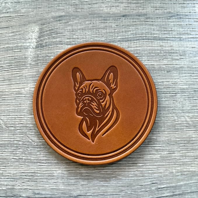 Dog Breed Leather Coasters – Premium Full Grain Table Protectors - Image 4