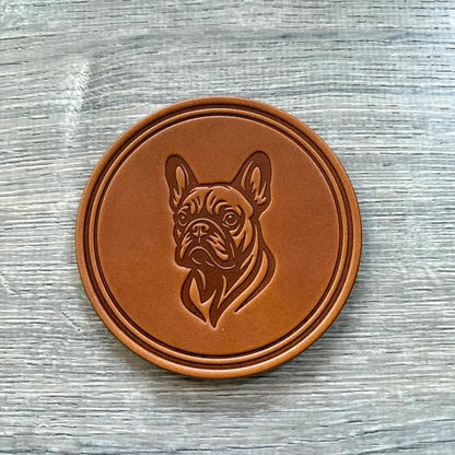 Dog Breed Leather Coasters – Premium Full Grain Table Protectors - Image 4