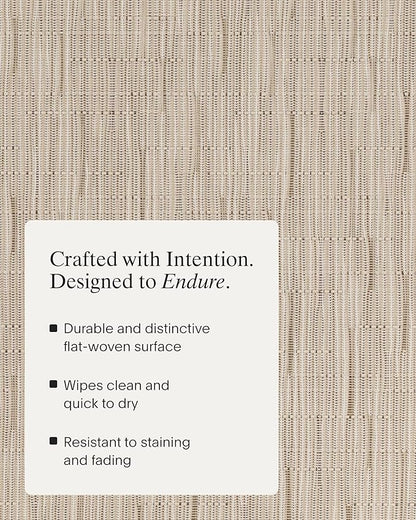 Chilewich Bamboo Placemats Set of 4 - Woven Oval Placemats - Reusable, Stain-Resistant, Indoor/Outdoor Tabletop Protection - 19" x 14" - Oat
