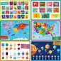 6 Pack Placemats for Kids, Non-Slip Washable, Reusable Alphabet, Shape & Color by SpriteGru