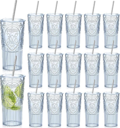 16 Set 20oz Vintage Plastic Tumbler by Unknown